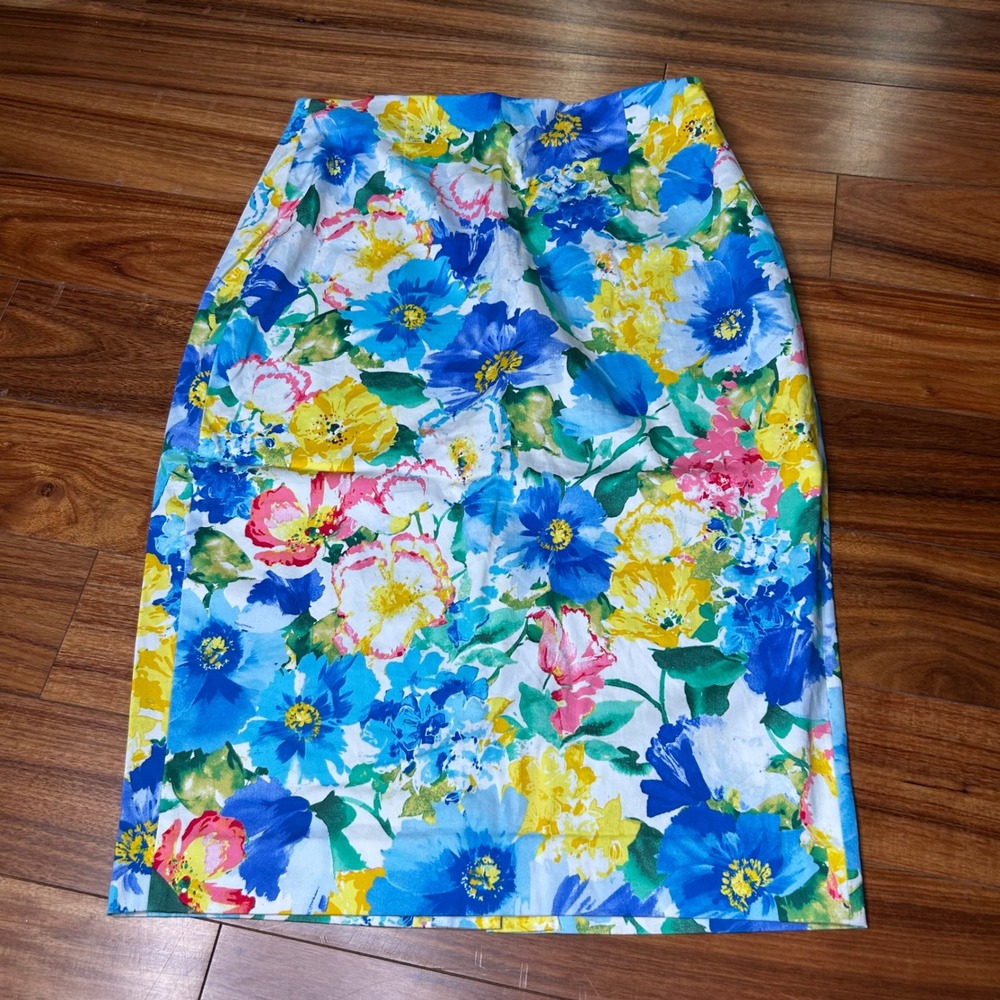 Polo Ralph Lauren vibrant floral pencil Skirt Size 6